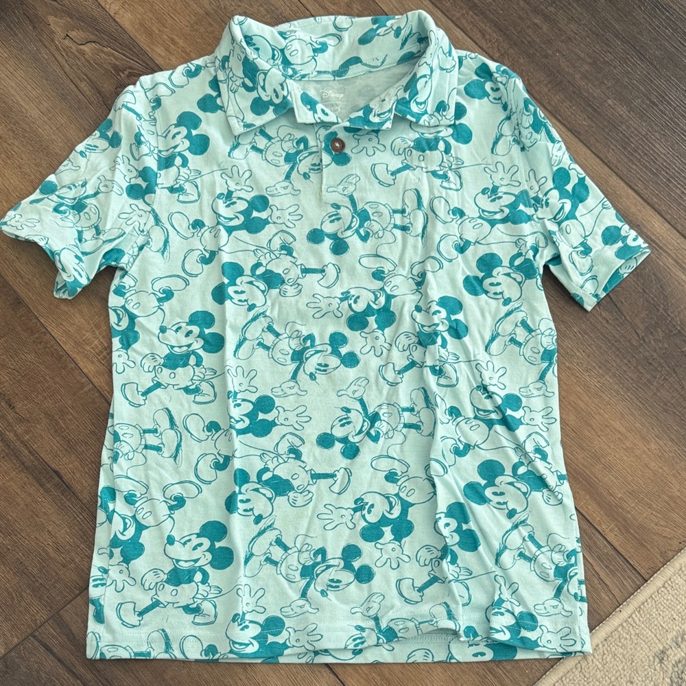 Disney Kids' Aqua Mickey Mouse Polo